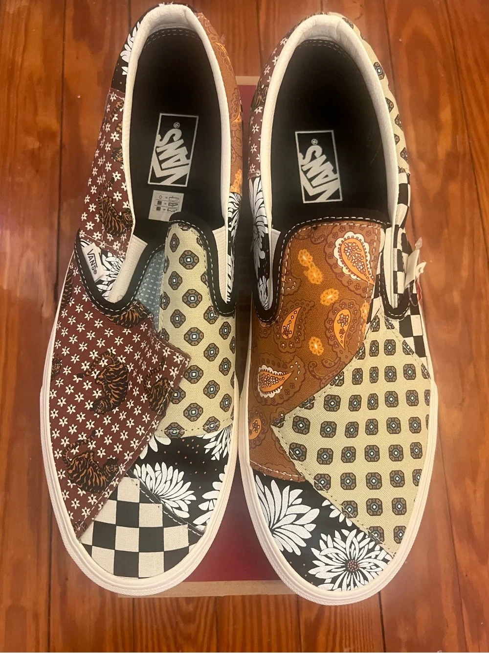 Vans Classic Slip-On Tiger Patchwork Shoes | Men’s Size 12 | New in Box